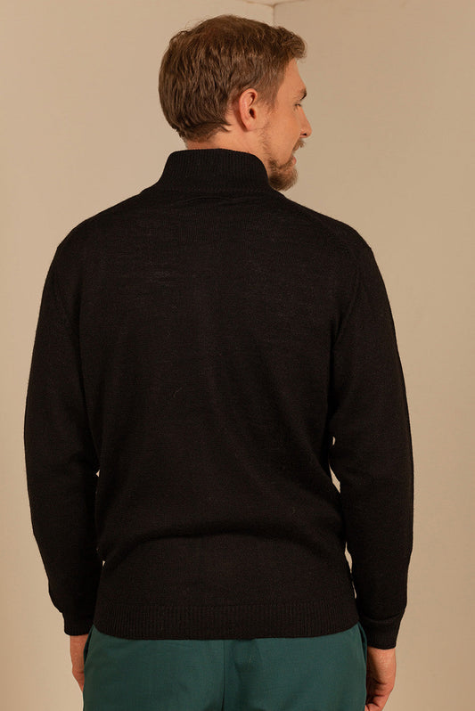 Cárdigan Andreas Baby Alpaca Color Negro