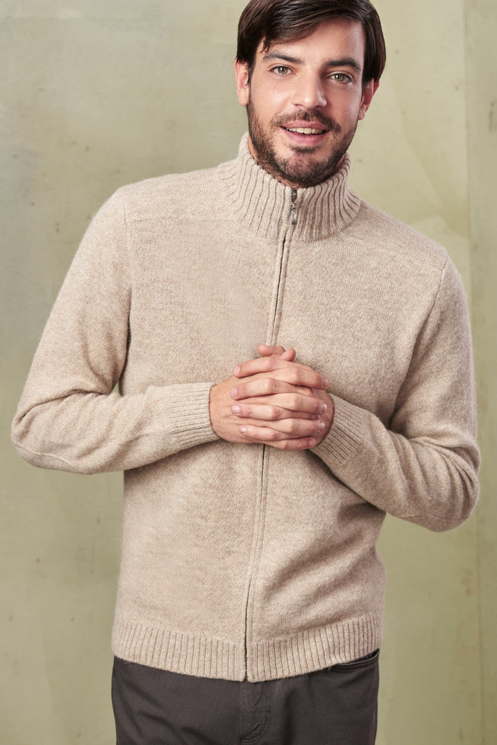 Cárdigan Ricardo Baby Alpaca Color Sabbia