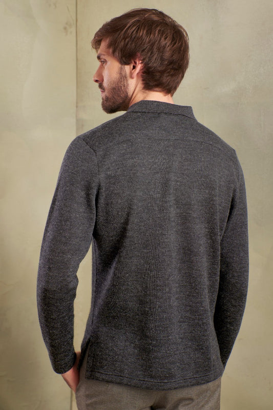 Cárdigan Romano Baby Alpaca Color Gris