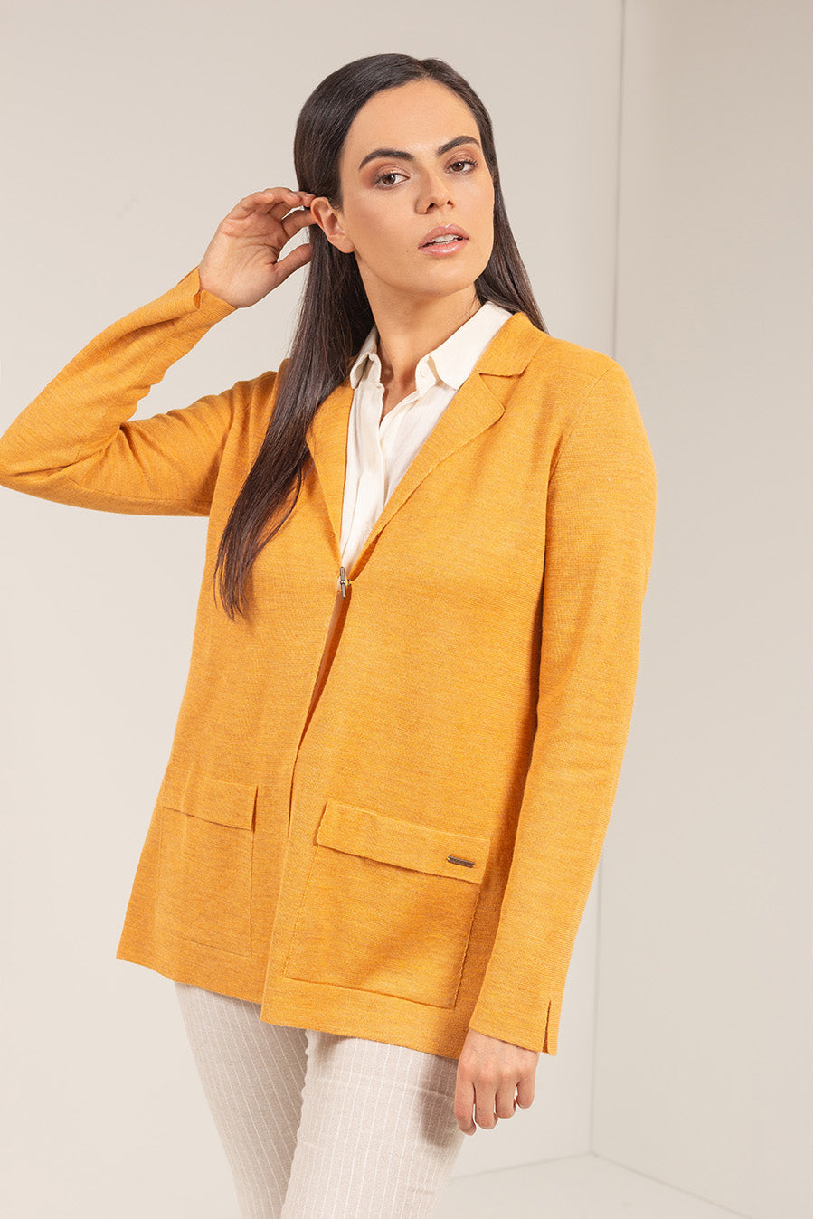 Ushi Cardigan Baby Alpaca Color Pepita