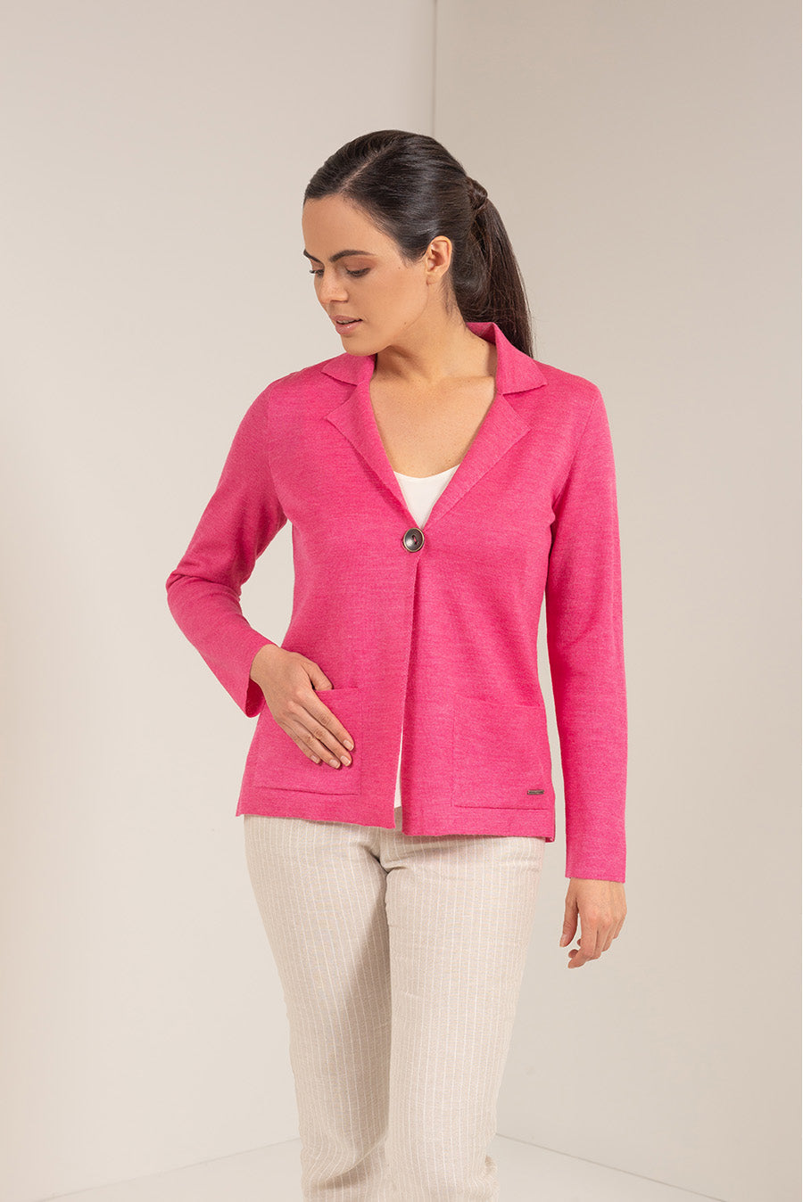 Usola Cardigan Baby Alpaca Color Aida