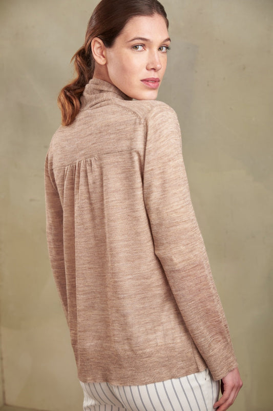 Thalassa Cardigan Baby Alpaca Color Ajonjolí 8B0043