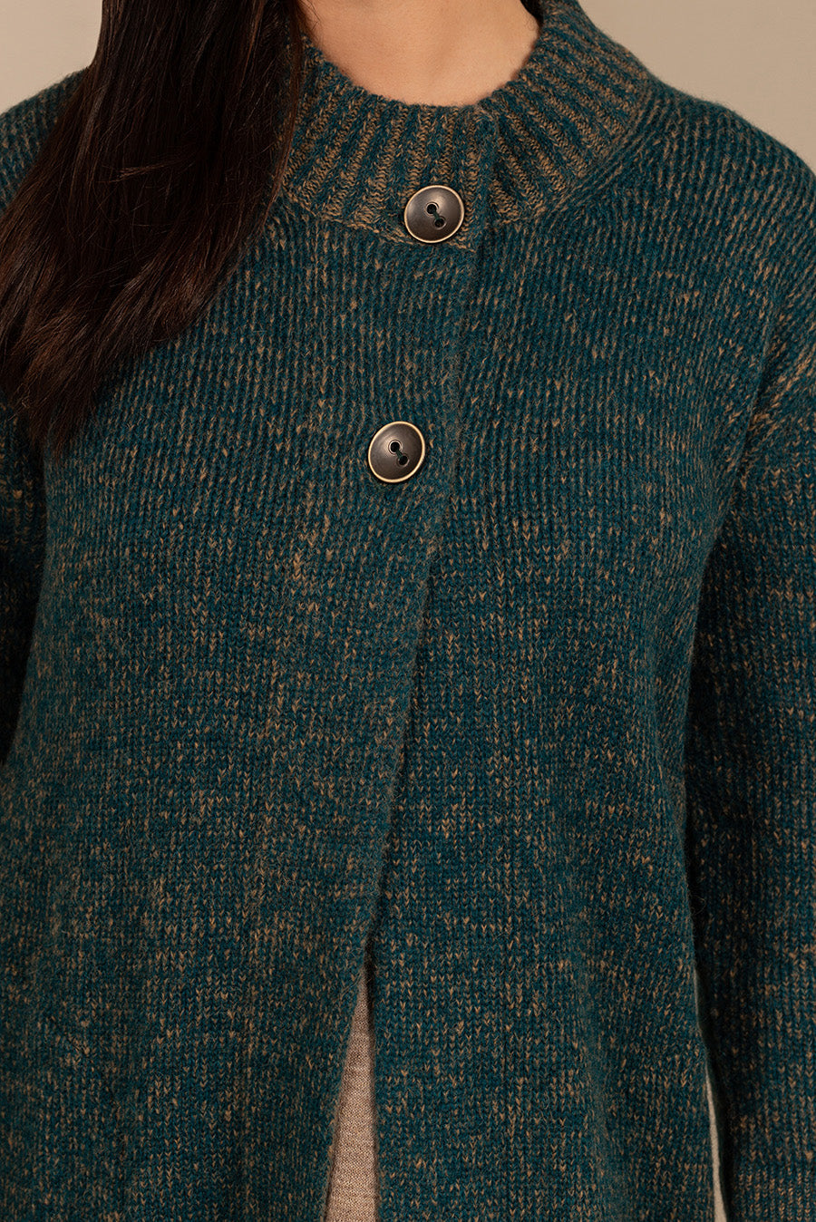 Upside Cardigan Baby Alpaca & Silk Color Goblin