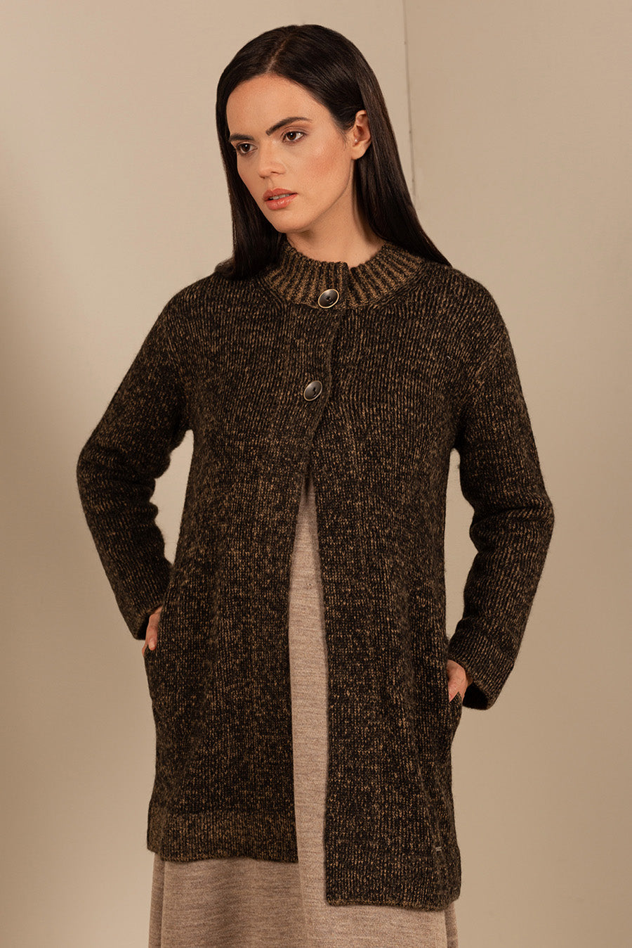 Upside Cardigan Baby Alpaca & Silk Color Black