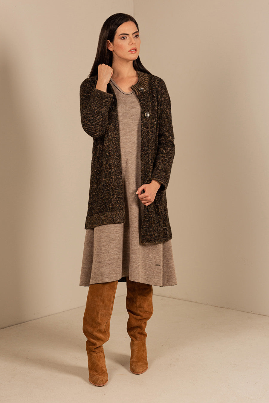 Upside Cardigan Baby Alpaca & Silk Color Black