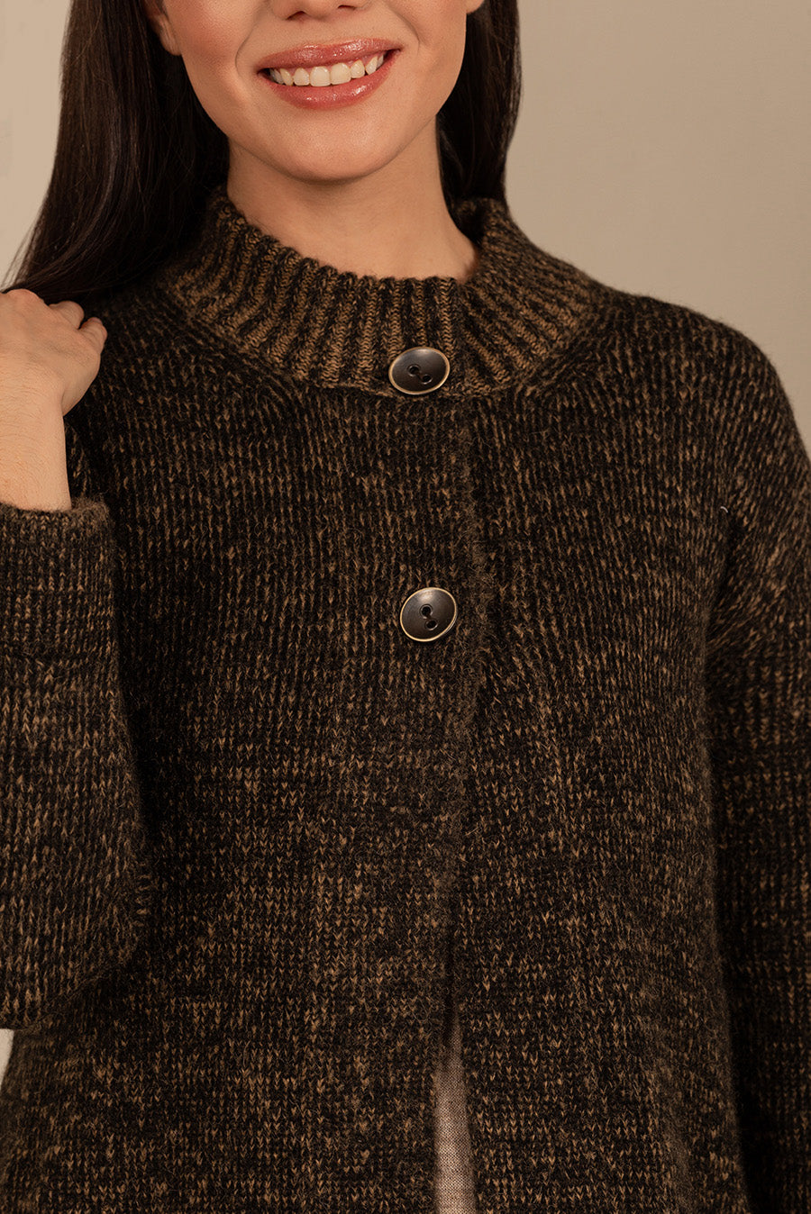 Upside Cardigan Baby Alpaca & Silk Color Black