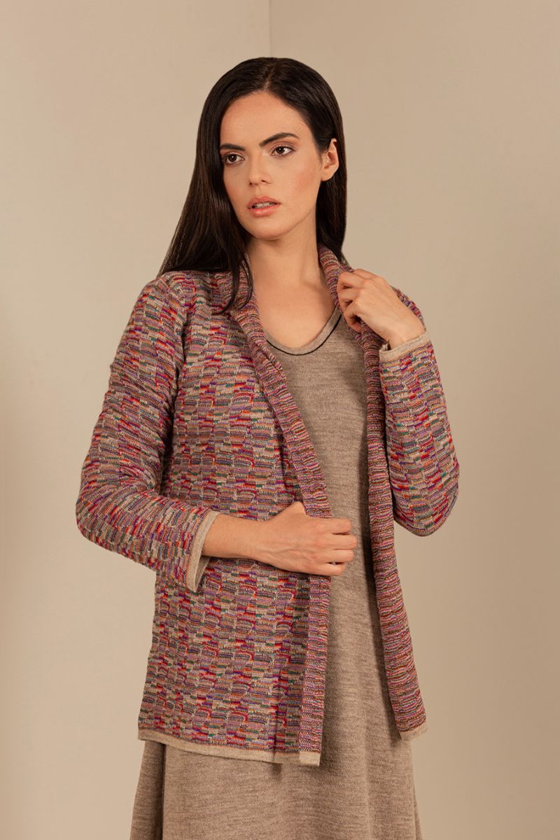 Ucrania Cardigan Sand Baby Alpaca Color Sand