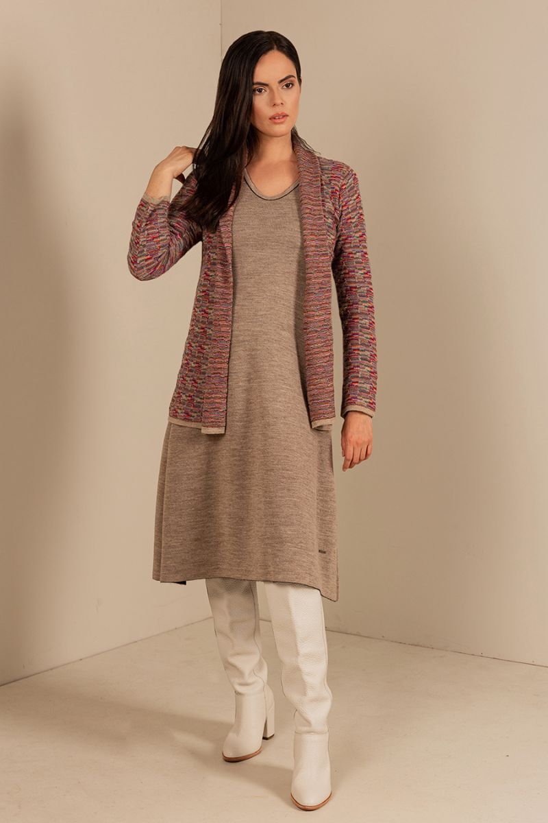 Ucrania Cardigan Sand Baby Alpaca Color Sand