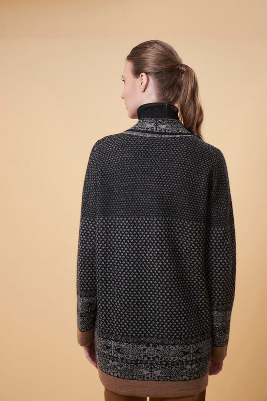 Cárdigan Uforia Baby Alpaca Color Negro