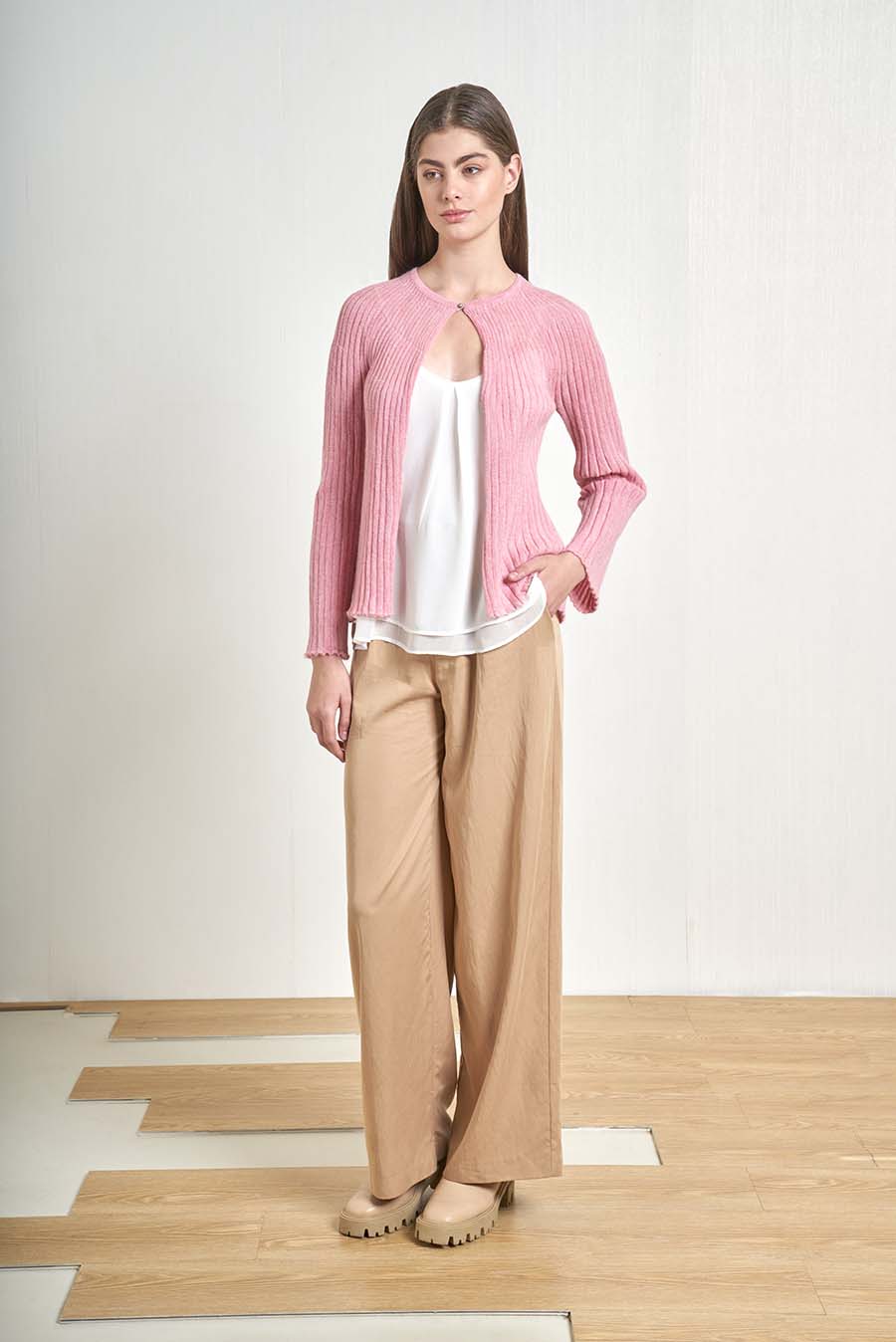 Vanda Cardigan Baby Alpaca Color Peonia
