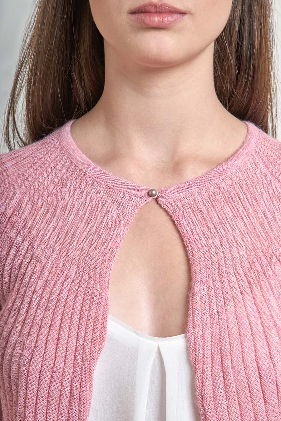 Vanda Cardigan Baby Alpaca Color Peonia