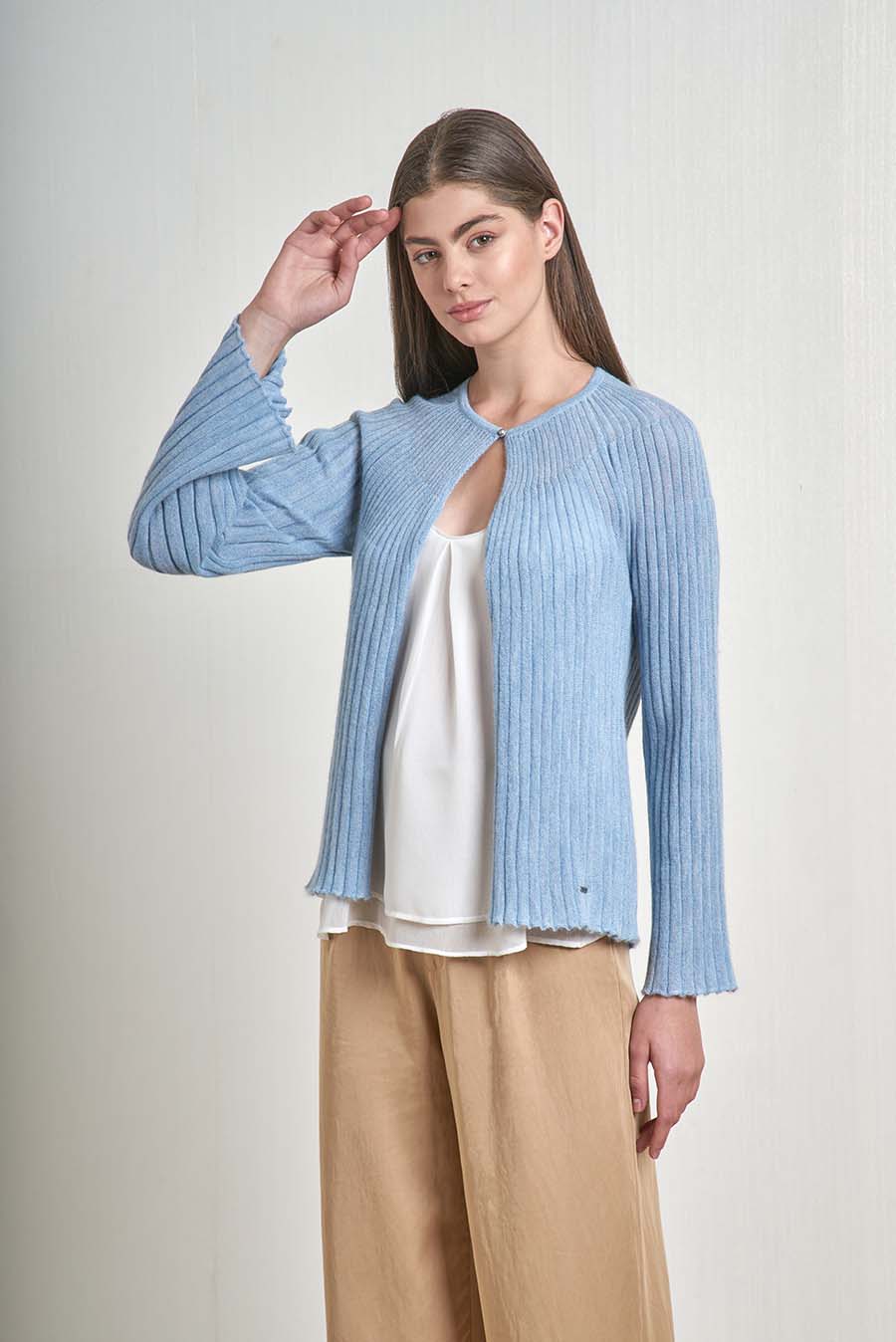 Vanda Cardigan Baby Alpaca Color Nuvola