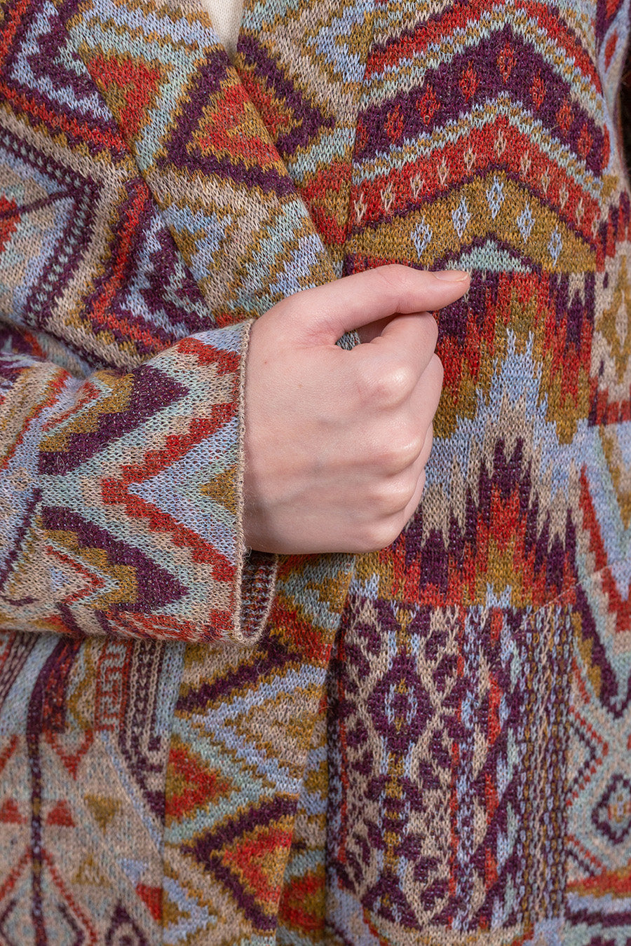 Varese Cardigan Baby Alpaca Color Secoya