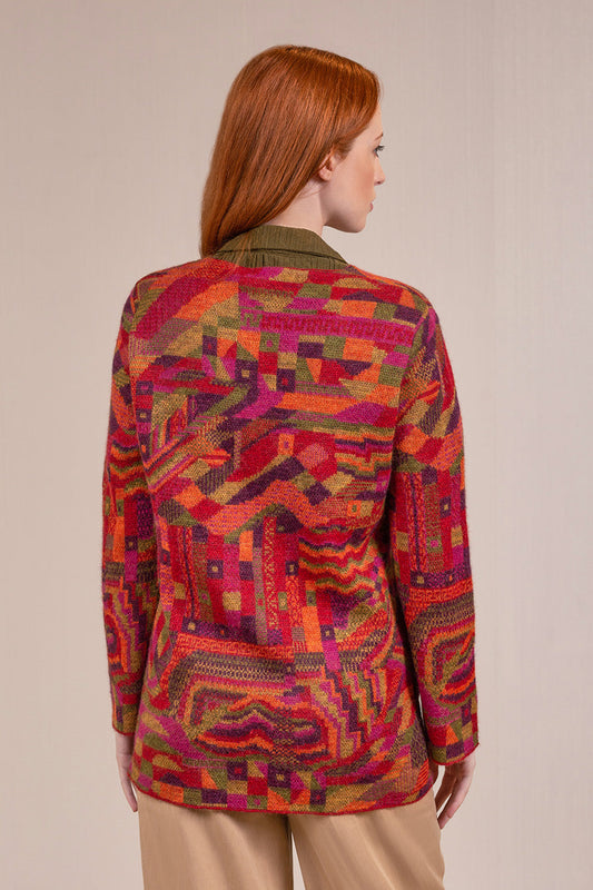 Vesubio Cardigan Baby Alpaca Color Rojo