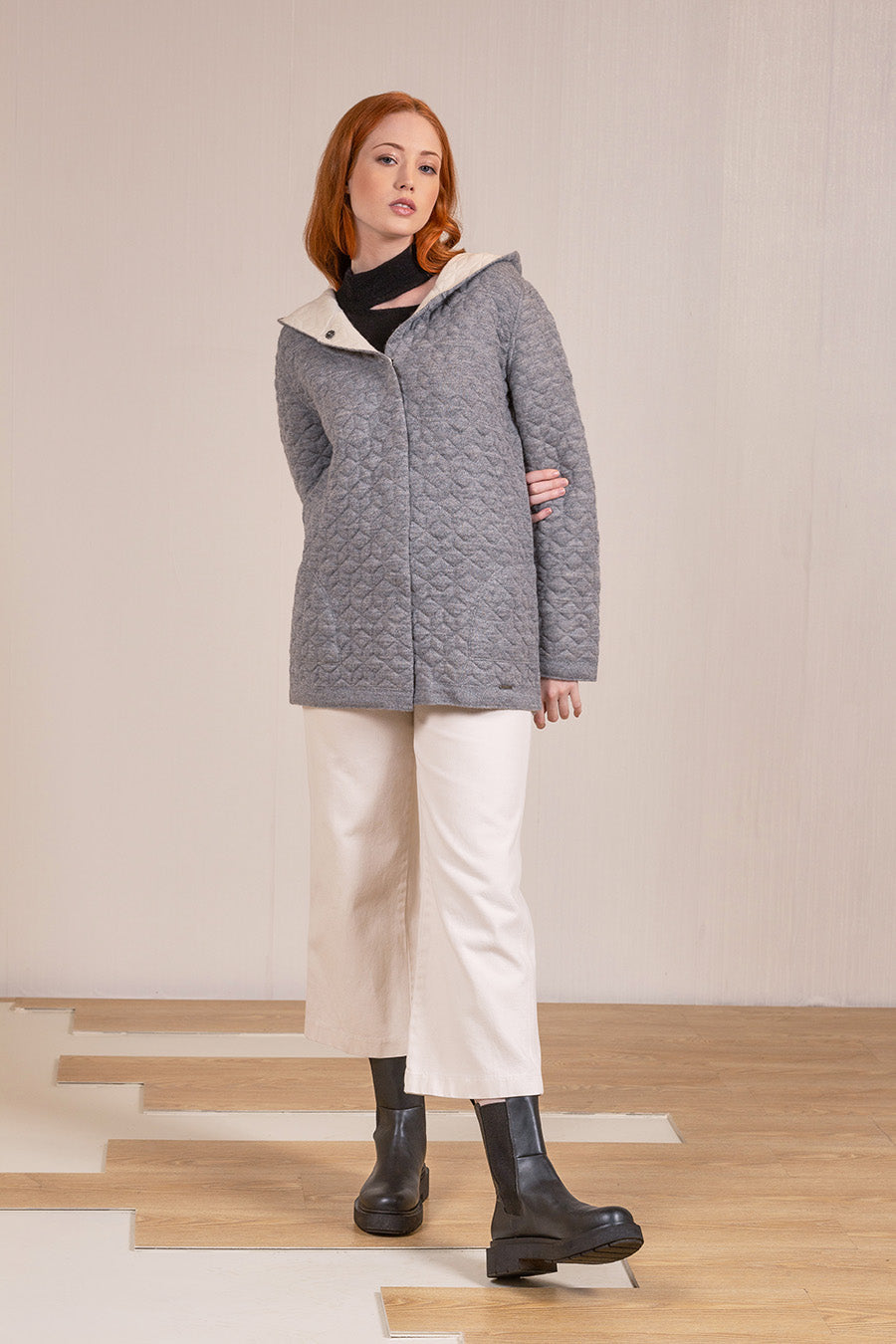 Varsovia Cardigan Baby Alpaca & Cotton Color Ecru