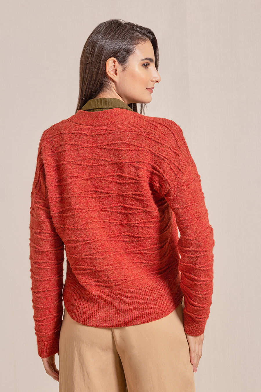 Valery Cardigan Baby Alpaca Color Secoya