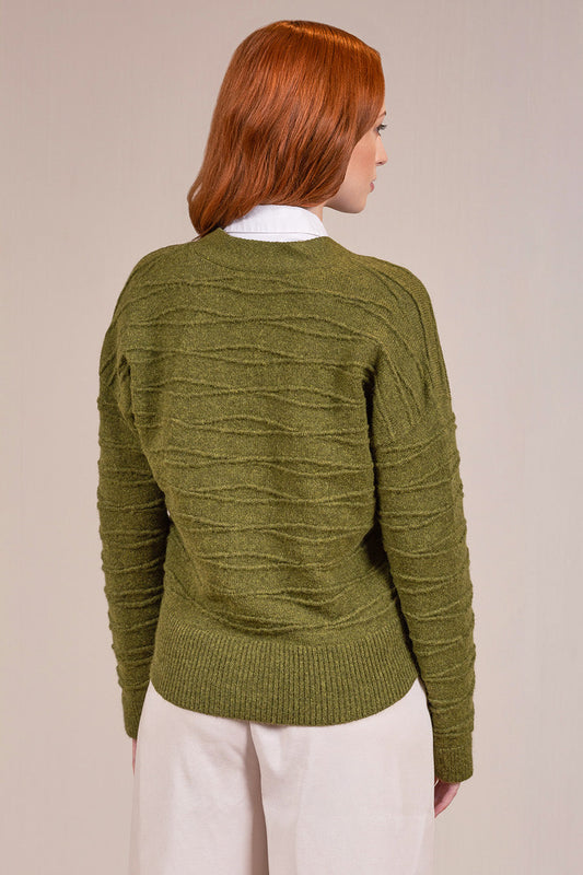 Cárdigan Valery Baby Alpaca Color Aguacate