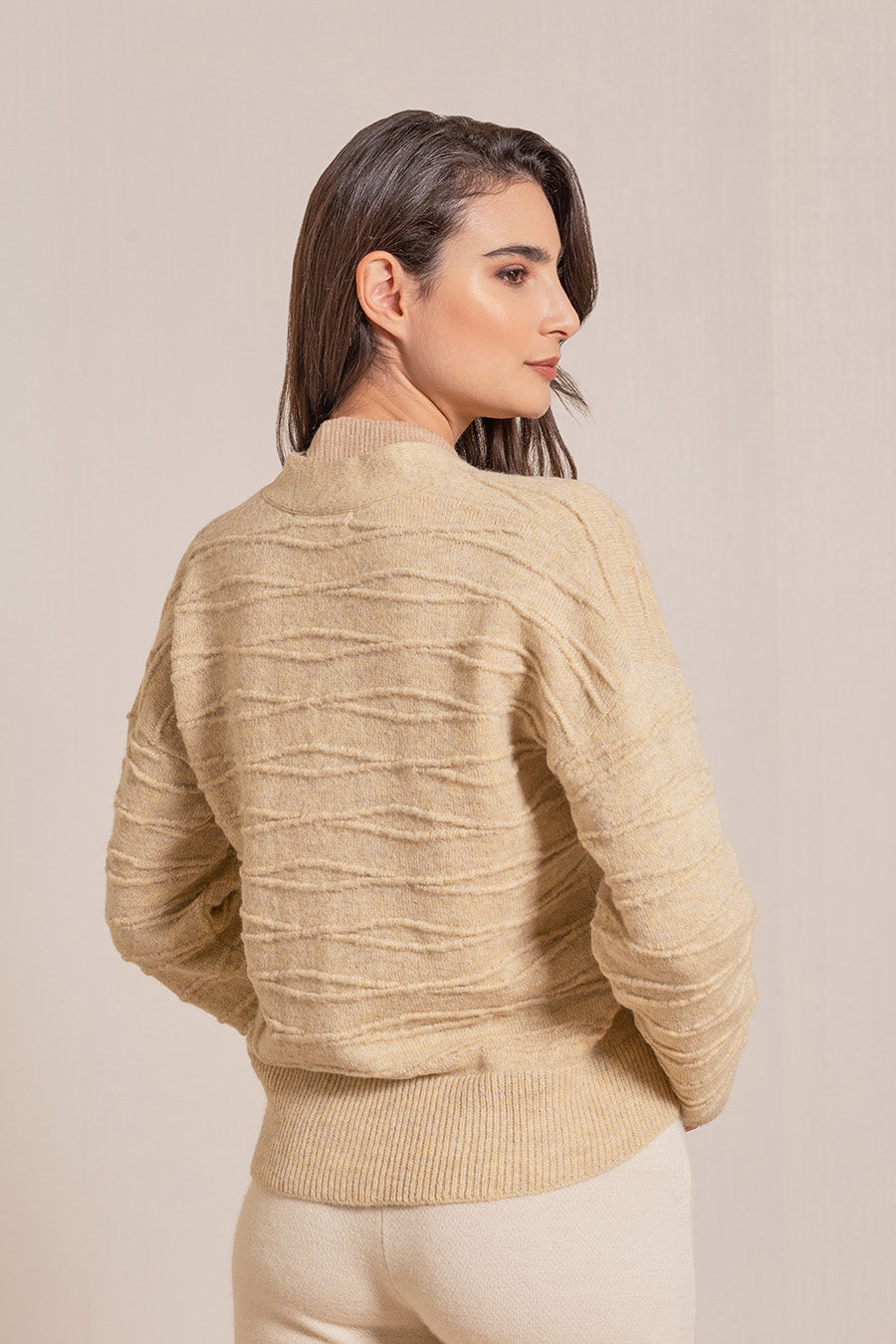 Cárdigan Valery Baby Alpaca Color Crema