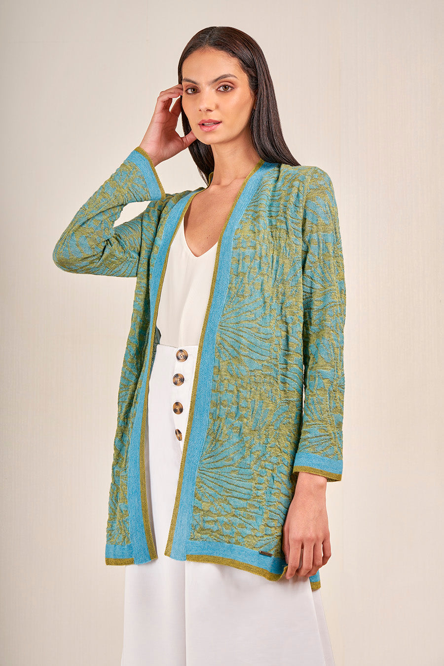 Venecia Cardigan Baby Alpaca Color Anatra&fidji
