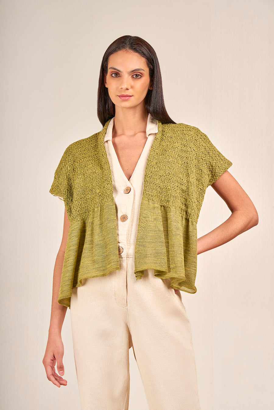 Vista Cardigan Baby Alpaca Color Anatra