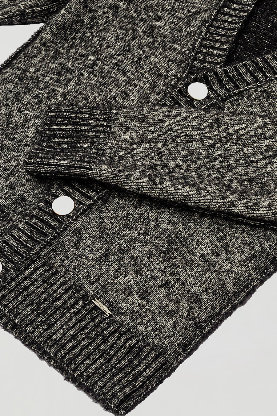 Week Cardigan Baby Alpaca Color B&w