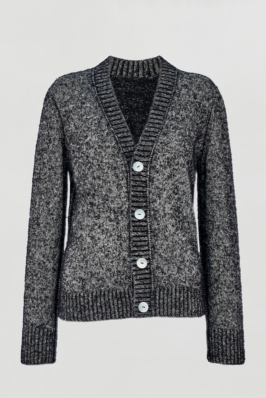 Week Cardigan Baby Alpaca Color B&w