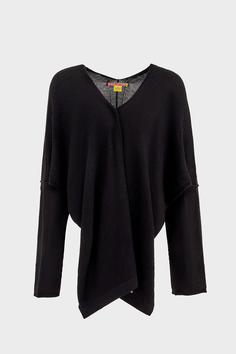 Cárdigan cruzado de alpaca bebé color negro