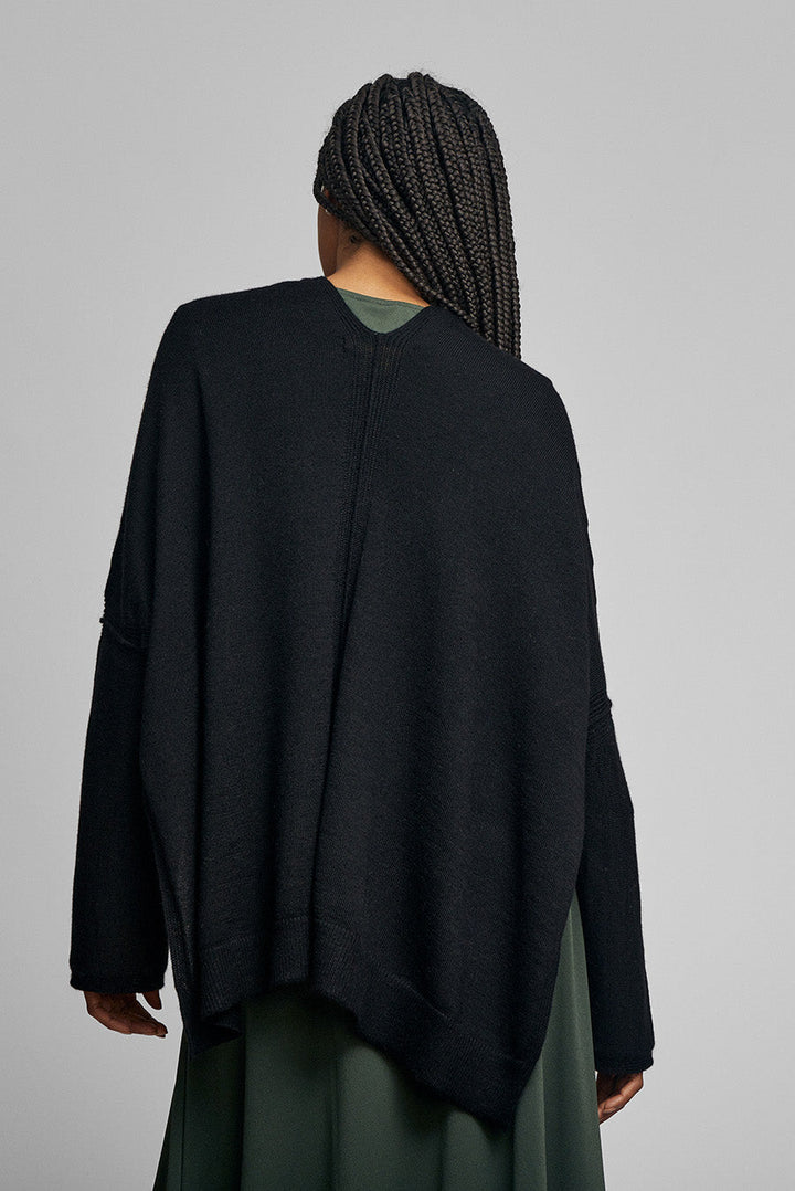 Wrap Cardigan Baby Alpaca Color Black