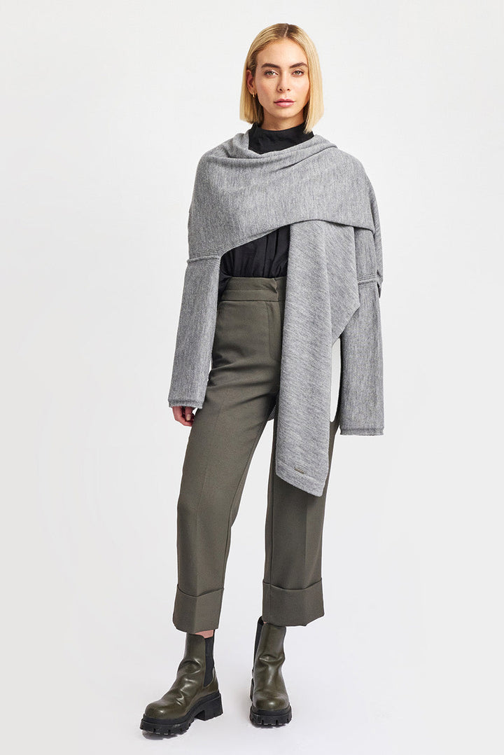 Wrap Cardigan Baby Alpaca Color Nuage