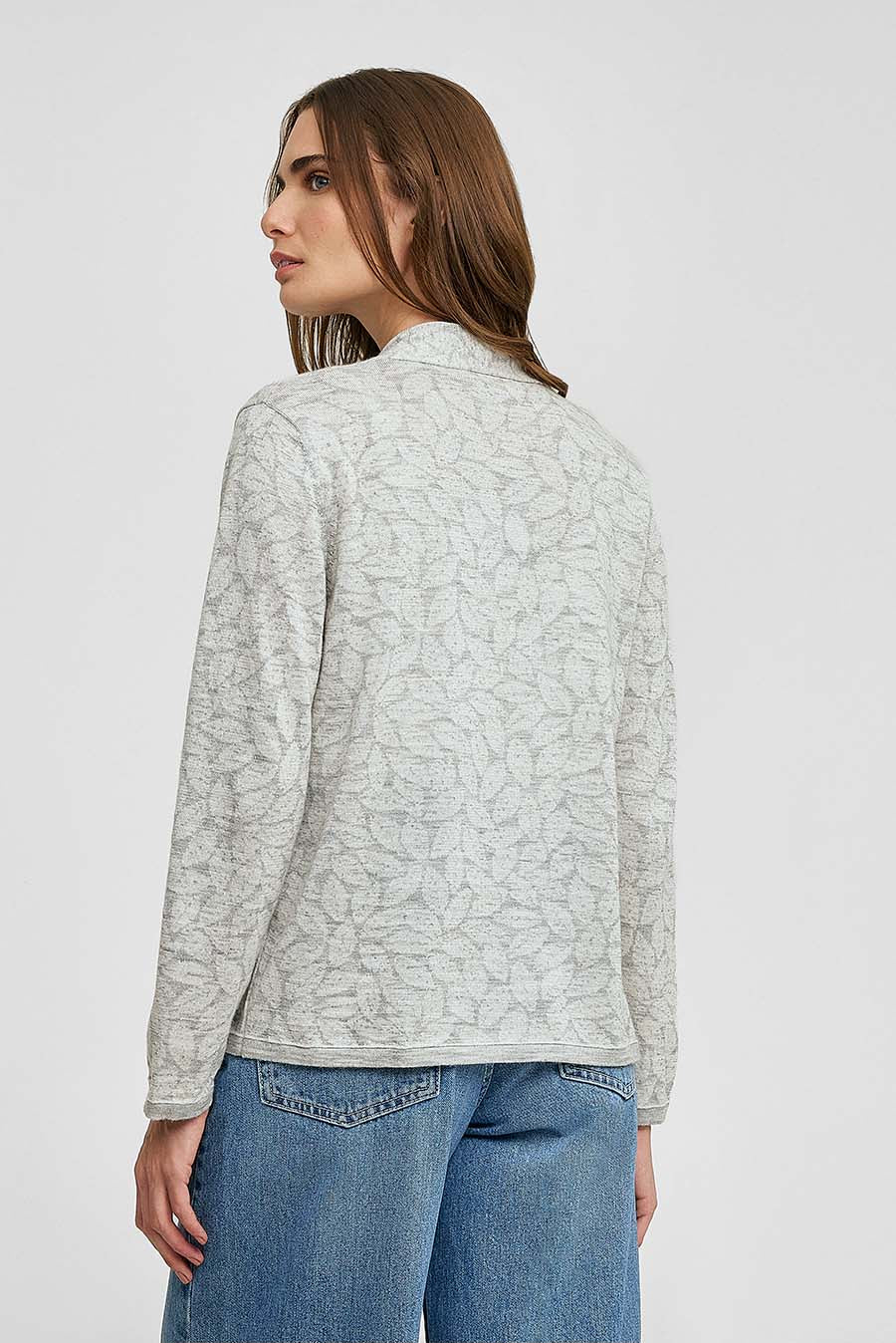 Cárdigan Wishbone de alpaca bebé color gris