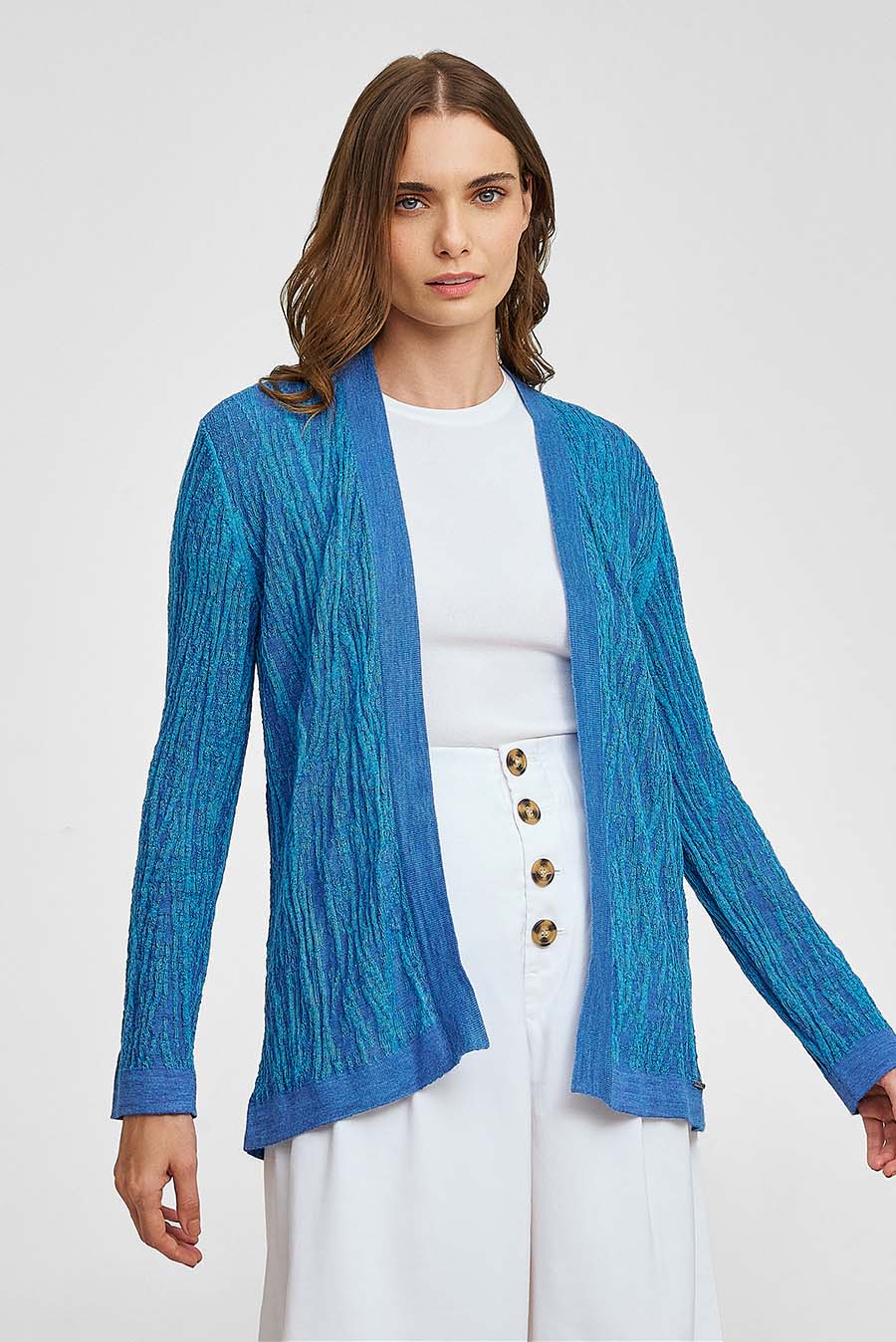 WaterMelon Cardigan Baby Alpaca Color Blue