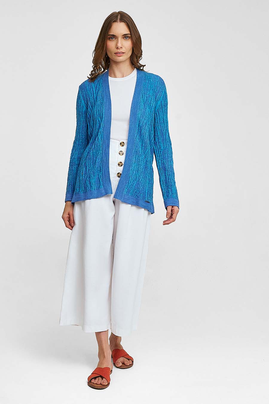 WaterMelon Cardigan Baby Alpaca Color Blue