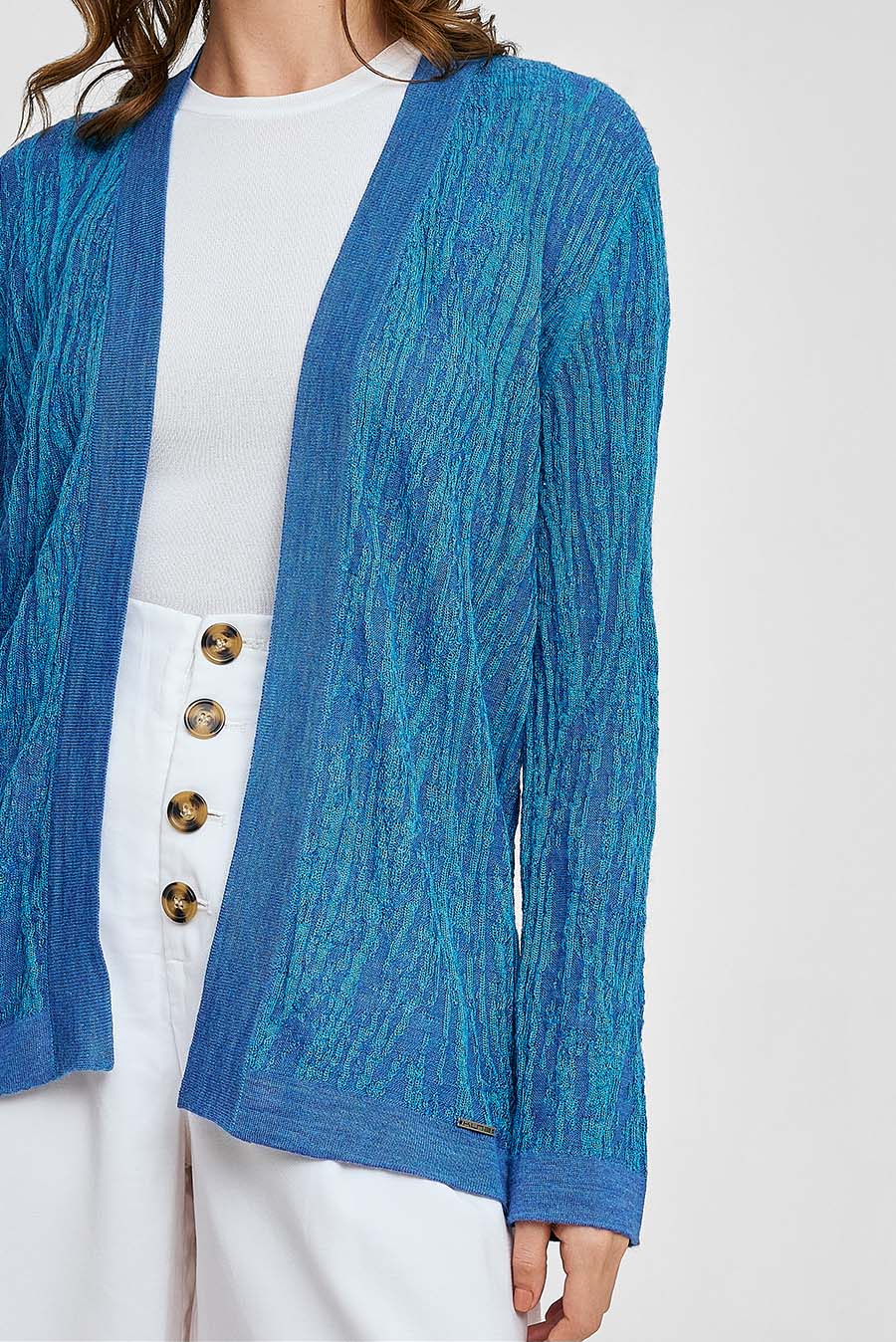 WaterMelon Cardigan Baby Alpaca Color Blue