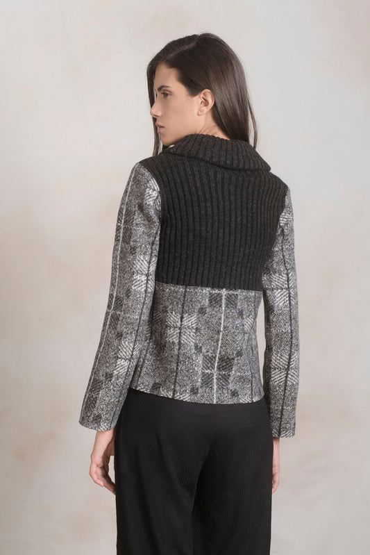 Chaqueta Parole Alpaca y Lana Color B&amp;N