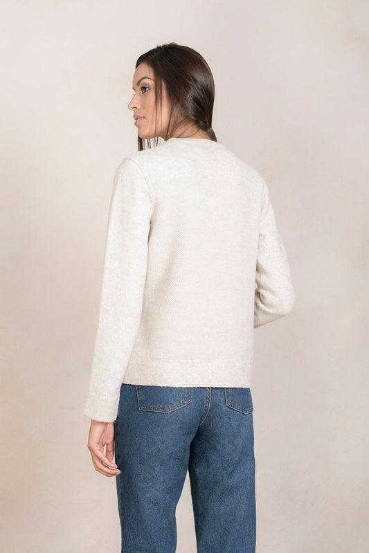 Chaqueta Pascaline Franela Color Alpaca y Lana