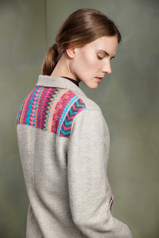 Abrigo Trofeo Alpaca &amp; Lana Color Lluvia