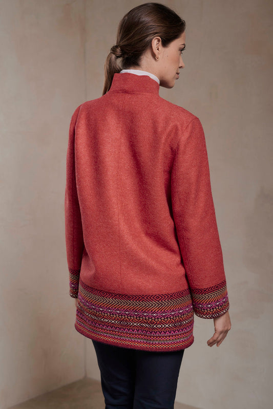 Abrigo Sara Alpaca &amp; Lana Color Ciclamen