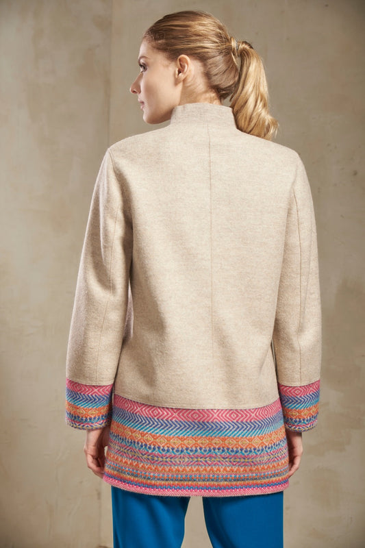 Abrigo Sara Alpaca &amp; Lana Color Sabbia