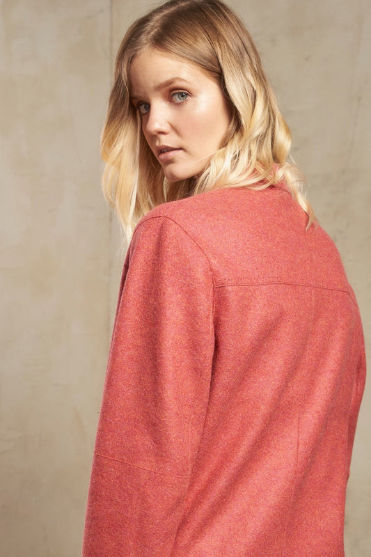 Chaqueta Sesamo Alpaca &amp; Lana Color Cayena