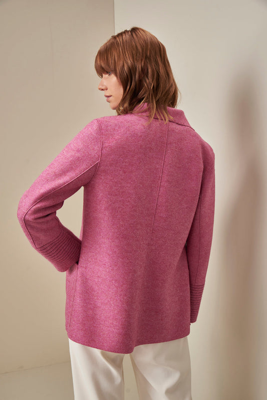 Chaqueta Tassira Alpaca &amp; Lana Color Damasco