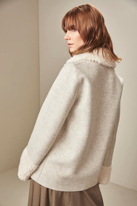 Chaqueta Uaraz Franela Color Alpaca y Lana