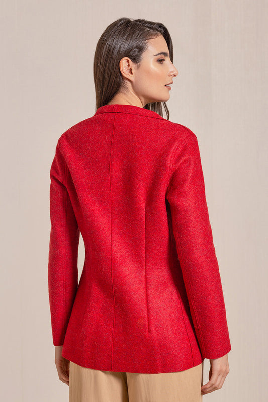 Vederetro Abrigo Alpaca &amp; Lana Color Rosso