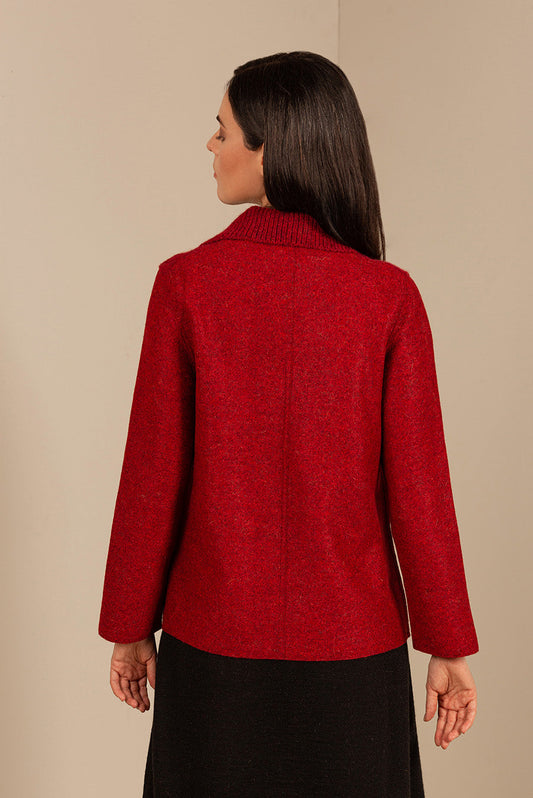 Cárdigan Unico Baby Alpaca Color Redpepper