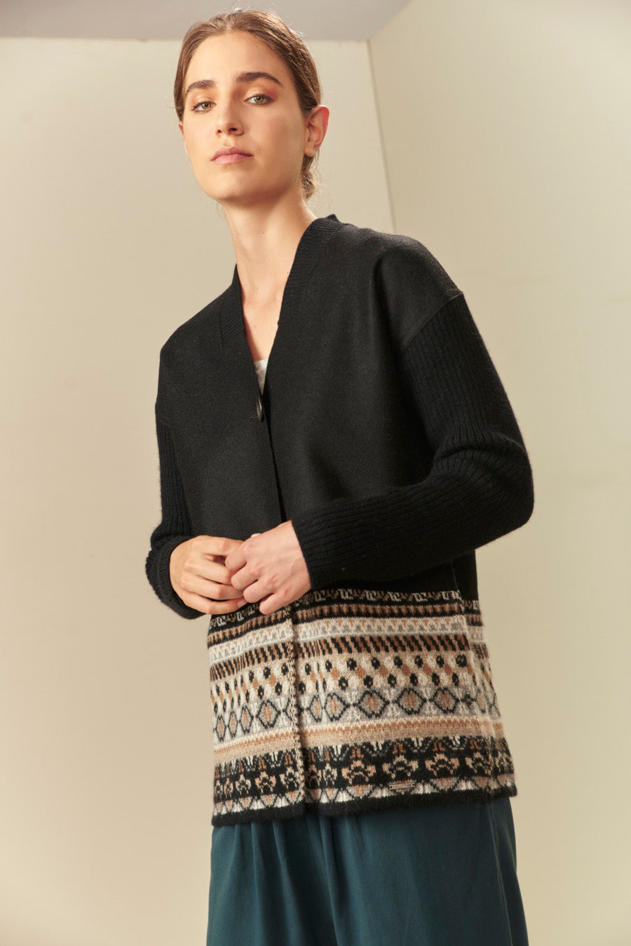 Unalma Cardigan Baby Alpaca Color Black