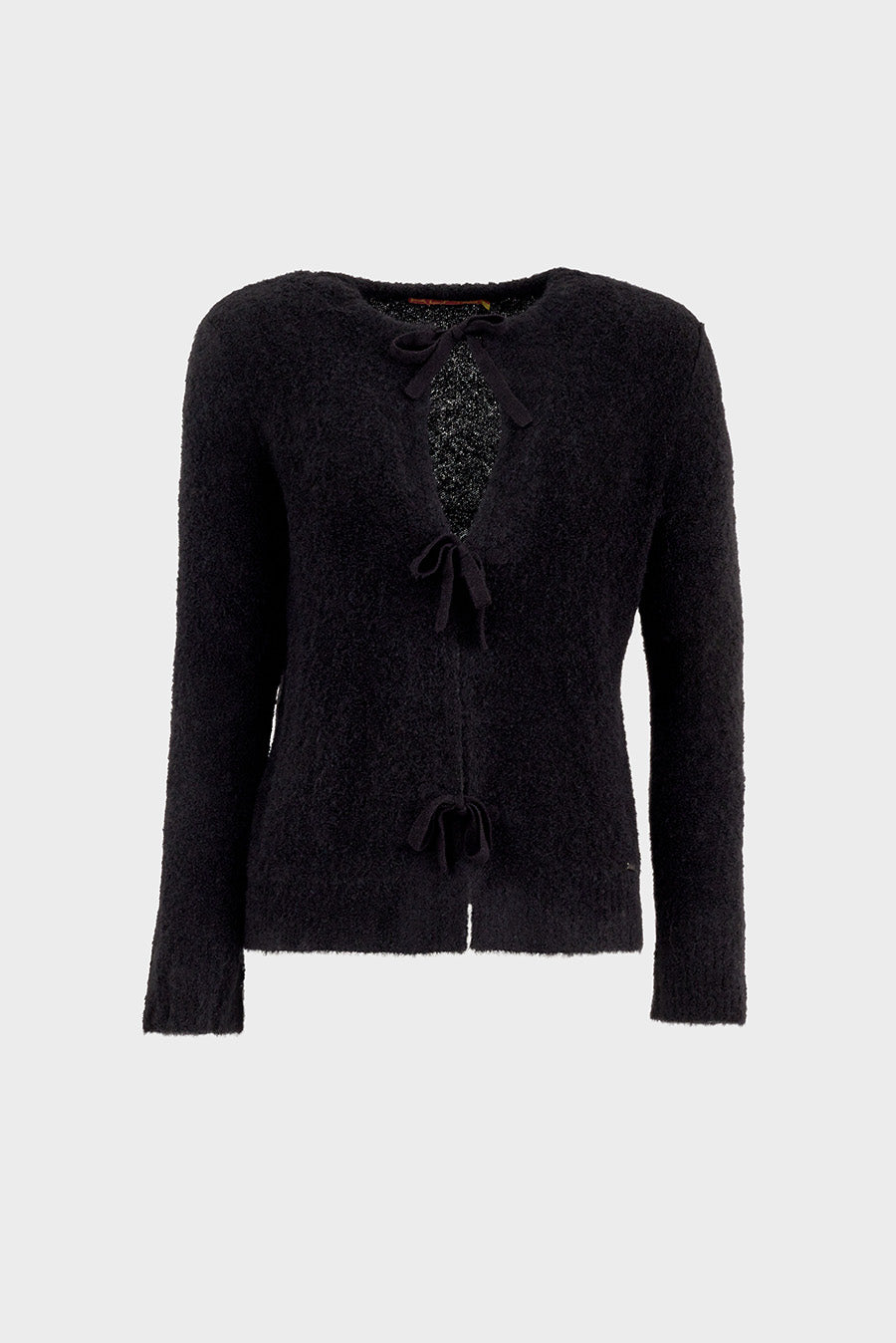 Cárdigan Blanco Color Alpaca Negro
