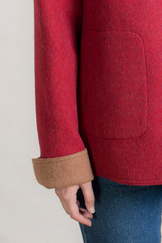 Chaqueta Regaliz Baby Alpaca &amp; Lana Color Torata &amp; Camel