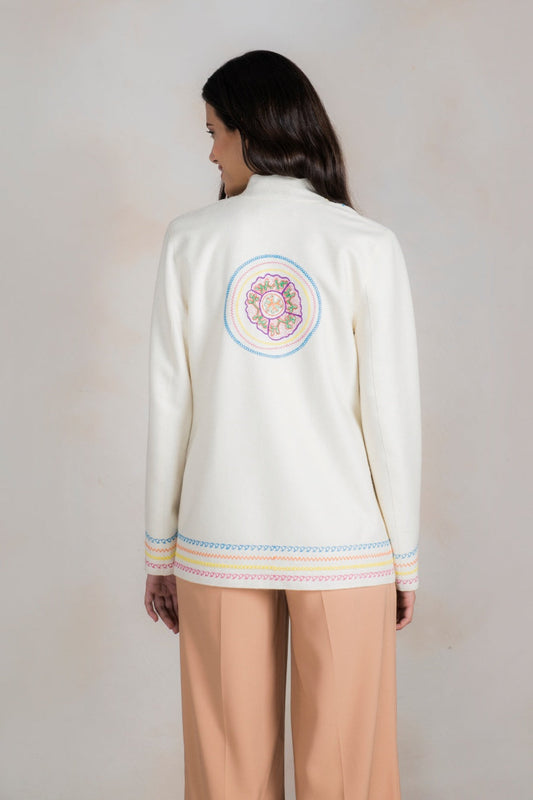 Abrigo Reverie Baby Alpaca y Lana Color Crudo