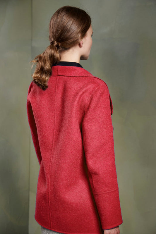 Abrigo Twiligth Baby Alpaca y Lana Color Rojo