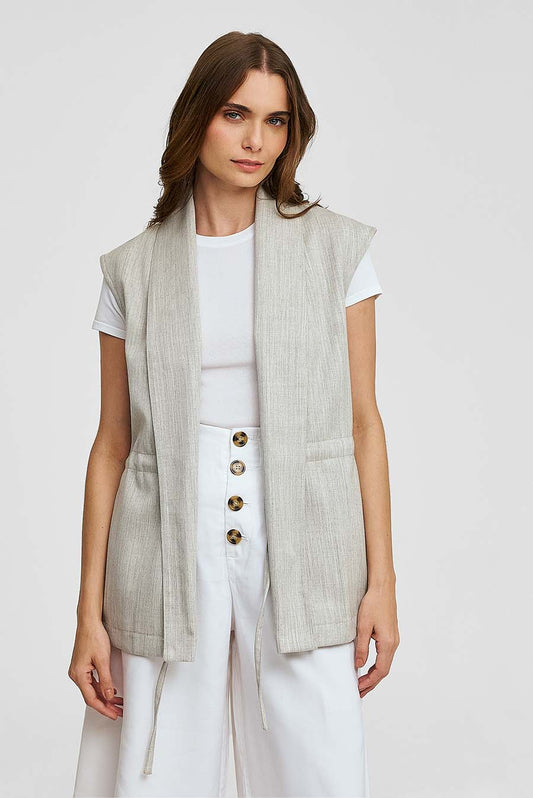 Chaleco Woodland Lana &amp; Baby Alpaca Color Gris