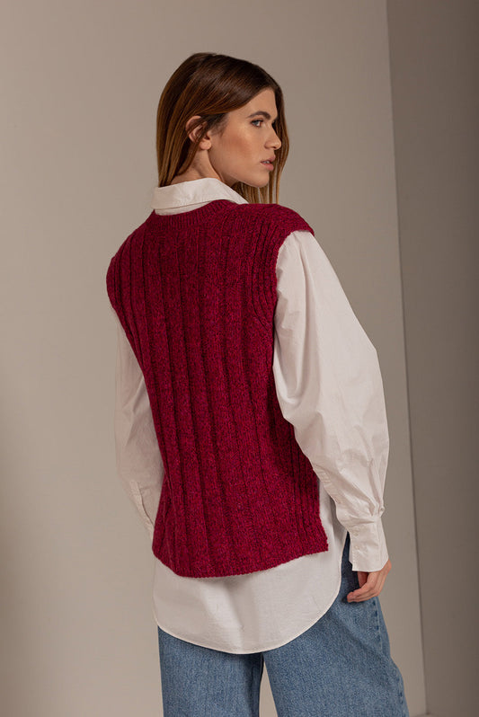 Chaleco Ubeth Baby Alpaca Color Multirojo